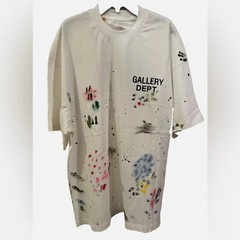 Gallery Dept Art Paint Splatter Hollywood Oversized Shirt White- size Large