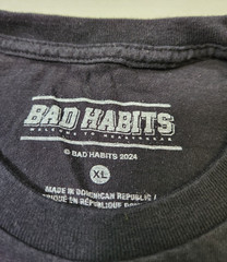 Bad Habits Anime Pink Car 2024 Black T-Shirt XL
