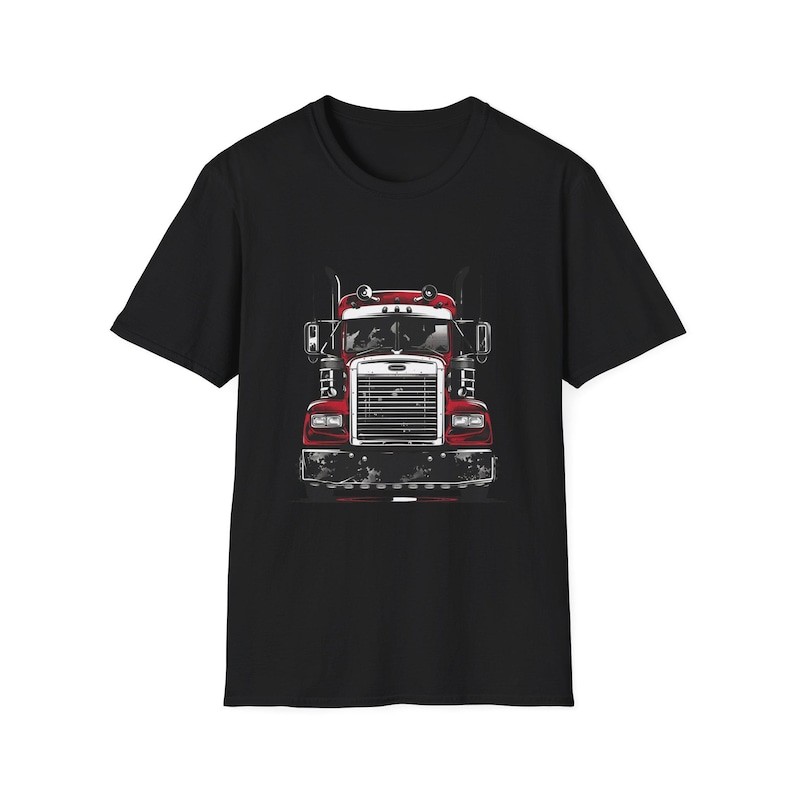 Front View Truck Shirt, Trucker Graphic Tee, Semi Truck T-Shirt, Big Rig Driver
