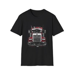 Front View Truck Shirt, Trucker Graphic Tee, Semi Truck T-Shirt, Big Rig Driver