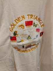 Golden Triangle Shirt Embroidered China Myanmar Laos Thailand Size XL New G238