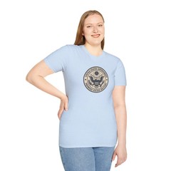US Government Seal T Shirt Promises Exceed Delivery Funny Unisex Graphic Tee
