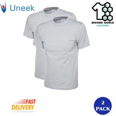 Uneek 1/2/4 PACK Unisex Classic T-Shirt Short Sleeve Work/ Casual Tee (UC301)
