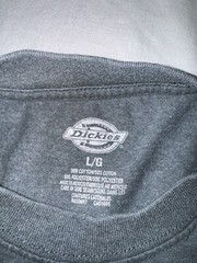 Dickies Men’s Large T-Shirt Short Sleeve Green Cotton/Poly Pocket Tee