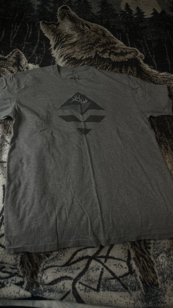 gohu-nt Men’s Gray Short Sleeve Crew Neck Graphic Logo T-Shirt Size L
