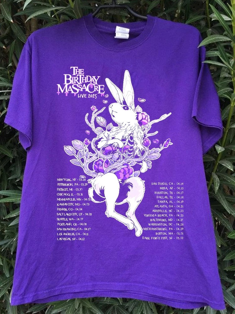 Rare The Birthday Massacre Live 2025 Concert Purple All Size Shirt KK123