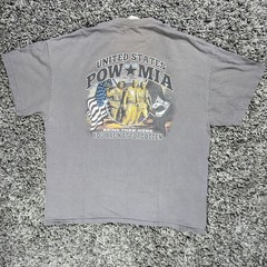 POW MIA United States Military T-Shirt Size XL Bring Them Home Veteran Patriotic