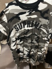 Supreme SS21 Intarsia Grey Snow Camo T-Shirt Size XL