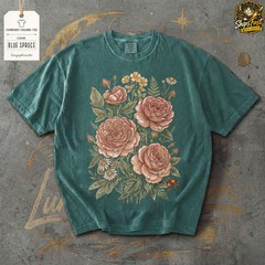 Retro Rose Graphic Romantic Comfort Tee