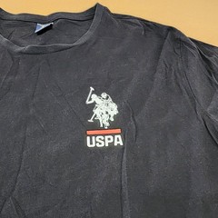 U.S. Polo Assn. Shirt Mens 3XL Black Long Sleeve USPA Logo Graphic T-Shirt Tee