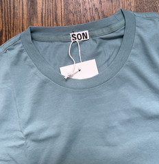 Son of a Tailor Smoky Blue Custom T-Shirt Large Supima Cotton