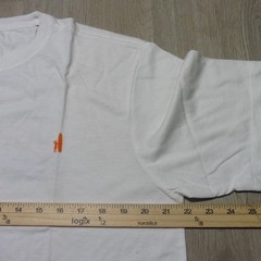JOHNNIE-O Mens M MEDIUM T SHIRT WHITE BLUE ORANGE DALE 2.0 GOLF