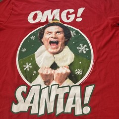 New Elf T Shirt XL Red Jumbo Graphic Christmas Seasonal Holiday Party Dinner