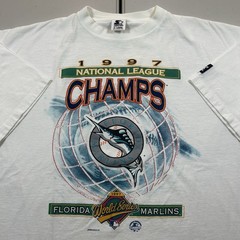 VTG 90s Florida Marlins Shirt Size XL Starter 1997 National League Champions MLB