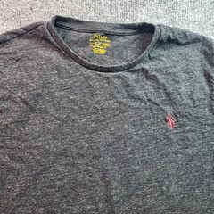 Polo Ralph Lauren Mens Long Sleeve T Shirt Gray Custom Slim Fit Large