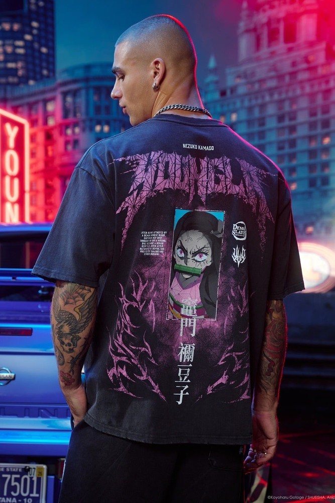 YOUNGLA-4266- DEMON SLAYER: KIMETSU NO YAIBA-CHARACTER TEES-TRANSFORMATION-LARGE