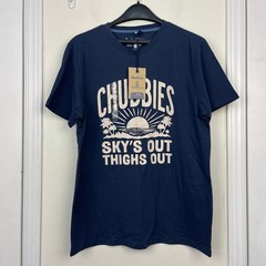 NEW Chubbies “Sky’s Out Thighs Out” T Shirt The No Brainer Mens M Cotton Blue