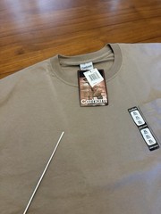 VTG Carhartt K87 Pocket Shirt Mens XLT Tall Desert Tan Workwear Fade Lines 2000s