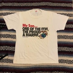 VTG 80s Soffe My son one of the fee the proud a marine military tshirt XL USA