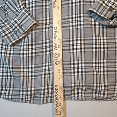 Mens Faded Glory Shirt Black and White Pald Size XL XG