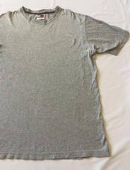Tommy Hilfiger TH Crew Neck Tee T-shirt Short Sleeve Top Gray Men Medium M