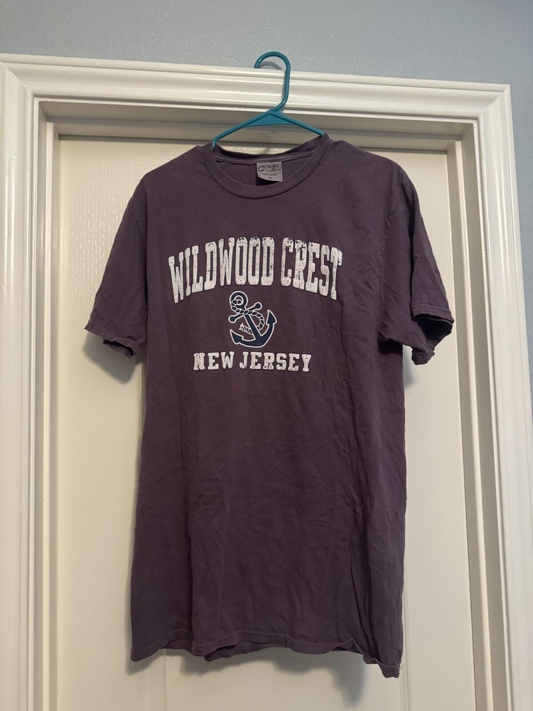Purple Wildwood Crest New Jersey T-Shirt Size M