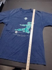 Bruce Lee Action Museum Mariners Shirt Size L Navy Blue Martial Arts A30