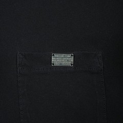 Diesel Mens Black Scoop Neck Pocket T-Shirt Metal Logo Plaque XL Cotton Bulgaria