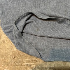 Double RL Ralph Lauren Shirt Mens XL Blue Thermal Waffle Henley Long Sleeve RRL