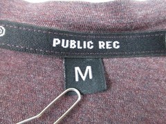 Public Rec Shirt Mens Medium Burgundy Heather V-Neck Pima Tencel Stretch Soft