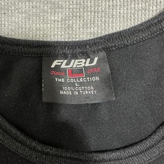 Y2K FUBU The Collection Tank Top Black Red Embroidered Logo Streetwear Mens L