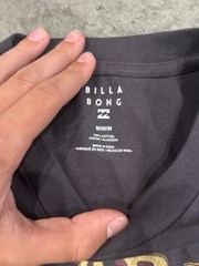 Billabong Men’s Black Graphic Logo Crew Neck Short Sleeve Cotton Knit Tee M