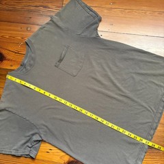 Vintage Gradient Sun Faded Worn WIP Workwear T-Shirt Men’s Size L Brown Thin