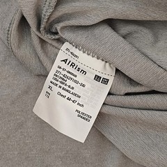 Preowned UNIQLO AIRISM Crew Neck Mens Short Sleeve Shirt Grey Gray XL