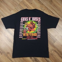 Guns N Roses T Shirt Mens L Black Cotton 2021 Tour Graphic Skull Rock Band Tee
