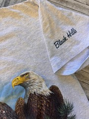 VTG Habitat T-Shirt Mens XL Gray Eagle Owl Nature Wildlife Animal Streetwear Y2K