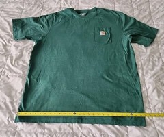 CARHARTT Work Wear Heavyweight Green Short Sleeve Pocket T-shirt Men’s Size 2XL