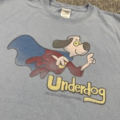 Underdog Anime Character T-Shirt Old Design Faded Vintage Clothing Size XL RARE
