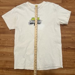 ALAB Graphic T Shirt Mens Medium White Streetwear Y2K Unisex Skater Tee