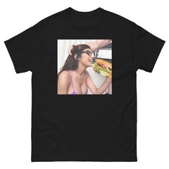 Mia Khalifa Eating A Sandwich Unisex Classic T-Shirt (Size S-5XL)