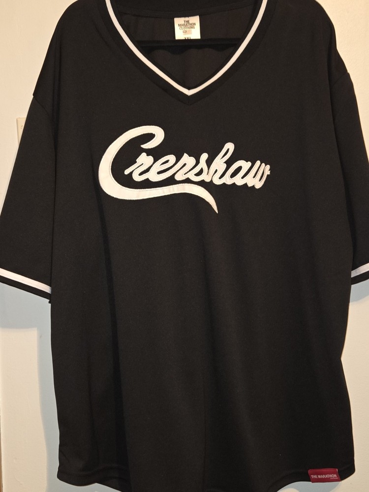 The Marathon Clothing Crenshaw Black V-Neck Short Sleeve Jersey T-Shirt 3XL