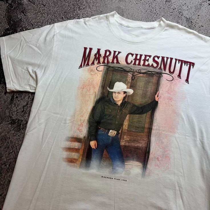 Vintage Mark Chesnutt Music Shirt Tour Concert Full Size BOT_207 FREE SHIPPING