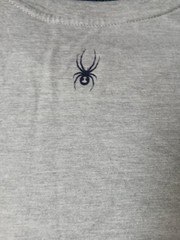 Spyder Men’s Heather Grey T shirt Red/White/Blue Flag Small NWT