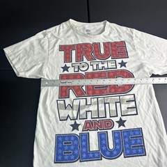 True To The Red Whites And Blue Shirt Patriotic Star And Stripes ✅ Tshirt Size M