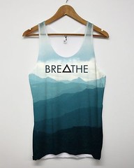 Breathe All Over Vest Print Triangle Hipster Tank Top Apparel Men Women Mountain