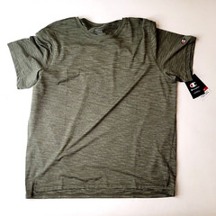 NWT 2XL Champion Double-Dry Anti-Odor Small Logo Performance T Shirt Olive Green