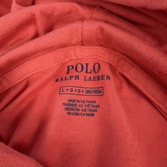 Polo Ralph Lauren Pony Logo Hooded Drawstring Coral Long Sleeve T-Shirt size L