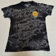 Killer Acid Men’s Black Gray Yellow Cotton Tie Dye Sun Graphic T-Shirt Size M