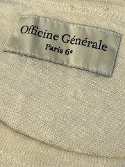 Officine Générale Ivory Linen Tee Shirt ~ XL ~ Made In Portugal ~ Mint!