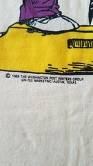 NATIONAL Vintage 1986 Washington Post Writers Group Comics TShirt Large YELLOW